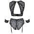 Cottelli Bondage Plus Size - pitsisetti (musta) - 4XL