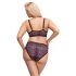 Cottelli Plus Size - läpikuultava kuviollinen rintaliivisetti (liila)