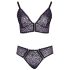 Cottelli Plus Size - läpikuultava kuviollinen rintaliivisetti (liila)