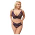 Cottelli Plus Size - läpikuultava kuvioitu rintaliivisetti (liila) - 2XL