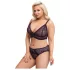 Cottelli Plus Size - läpikuultava kuvioitu rintaliivisetti (liila) - 2XL