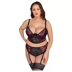   Cottelli Plus Size - säädettävä rintaliivasetti (punainen)