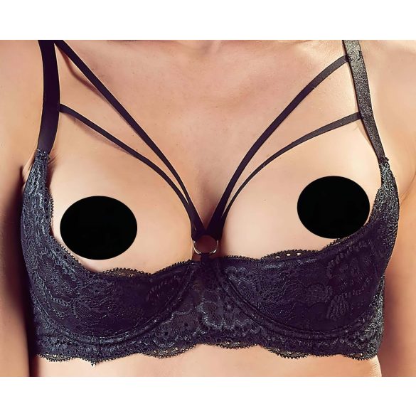 Cottelli - sträppirintaliivit & stringit (musta) - 75C/S