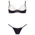 Cottelli - Strassi-ketjubraletti satiini (musta) - 85B/L