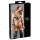 Cottelli Bondage - kiiltävä vartalovaljas bikini - musta - XL