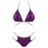 Obsessive Balitta - kiiltävä kaulahihna bikini (violetti)