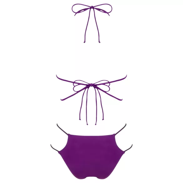 Obsessive Balitta - kiiltävä, kaulapannallinen bikini (violetti) - M