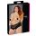 Cottelli Plus Size - Pitsinen helmikoristeltu avoalushousu (musta) - 3XL