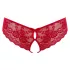 Cottelli - avoimet pitsibrazilialaiset rusetilla - punainen - XL