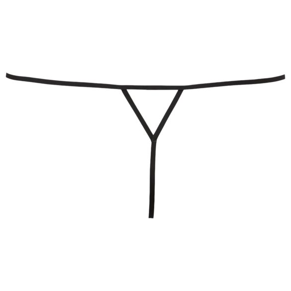 Cottelli - Naisten stringit strasseilla - avoin haaroista - musta - M/L