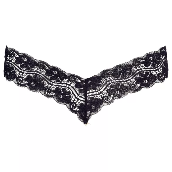 Cottelli - stringit - tuplaluupikoriste - pitsi/musta - M