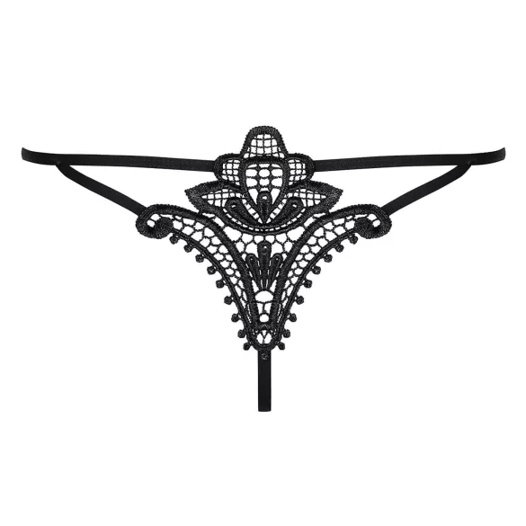 Obsessive Luiza - stringit tulppaanikuvio - musta - L/XL