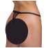 Cottelli - ylelliset ruusut helmikoristeiset stringit (musta) - M/L