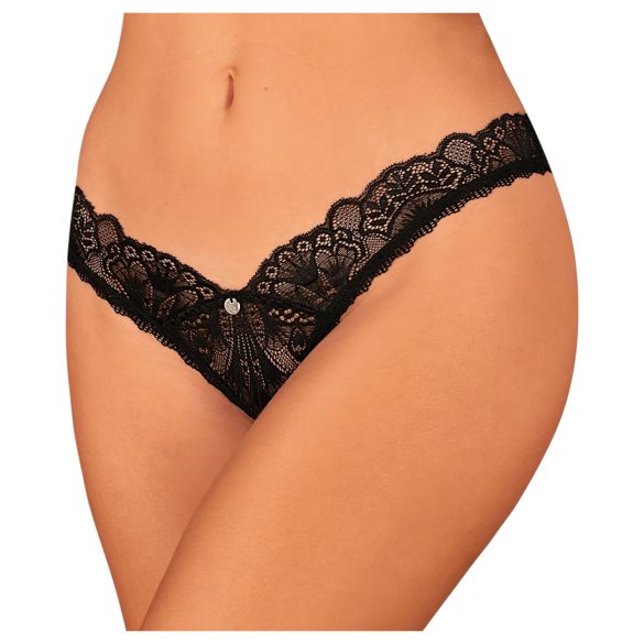 Obsessive Donna Dream - pitsinen avoalkkarit (musta)
