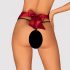 Obsessive Tienesy - rusetilla varustetut stringit (punainen) - L/XL