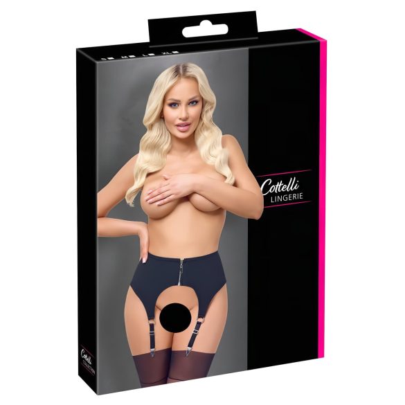 Cottelli - matt sukkanauhaliivit - musta - L