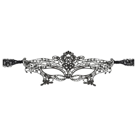 Cottelli - Silmänaamio - Kirjailtu pitsikuvio - Musta