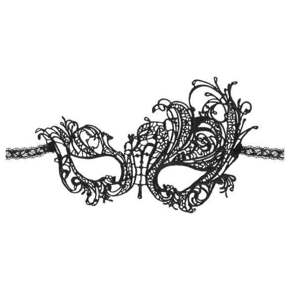 Cottelli - Brodeerattu, epäsymmetrinen naamio (musta)