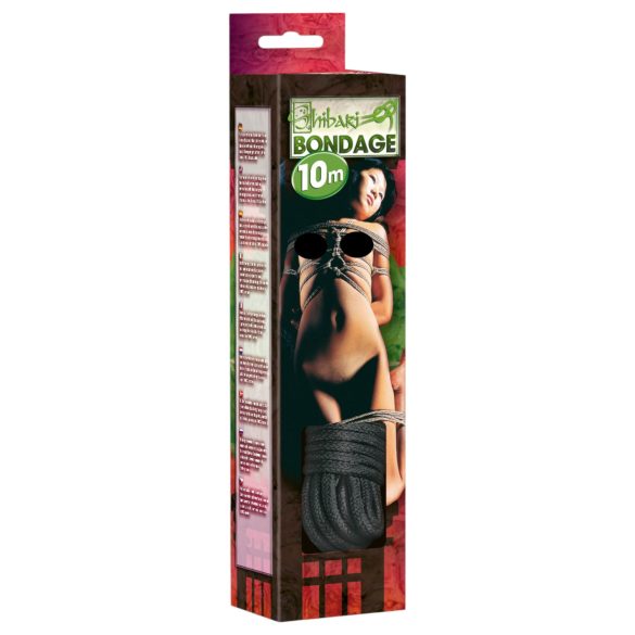 Shibari - bondageköysi - 10 m - musta