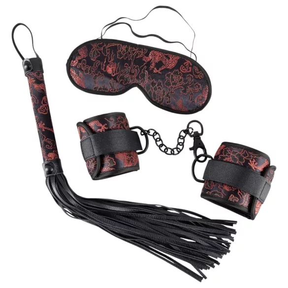Bad Kitty - bondage-setti - aasialainen teema - punainen/musta