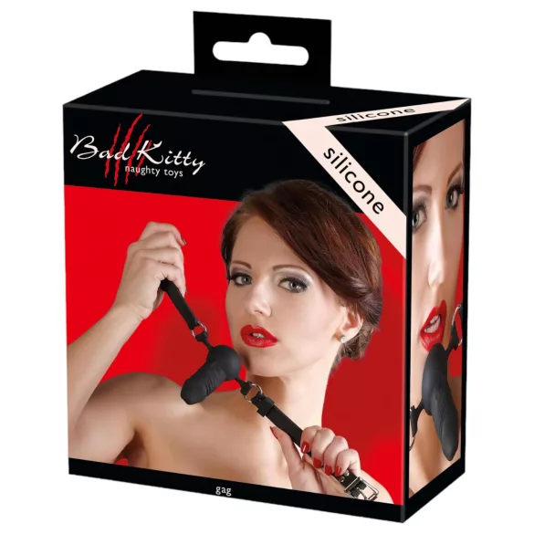 Bad Kitty - silikonisuukapula pienellä dildolla - musta
