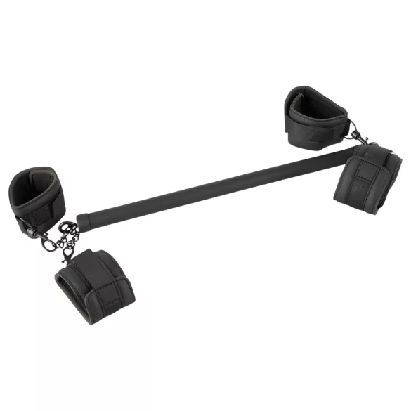 Fetish - tekonahkainen bondage-tanko setti 6 osaa - musta