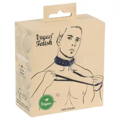   Vegan Fetish - kaulapanta ja talutushihna neppareilla - musta