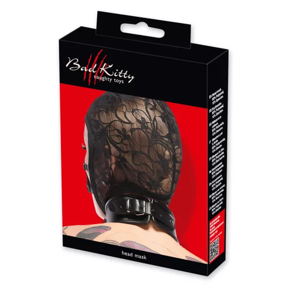 Bad Kitty - pitsinen remmien naamio (musta)