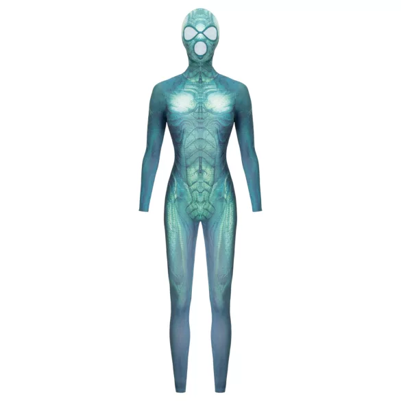 Beasty Suits Reptiloid - roolileikkiasu liskoaiheella ja naamiolla (vihreä) - L/XL