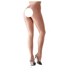 Cottelli - silkkikiiltoiset seksisukat (nude) - XL