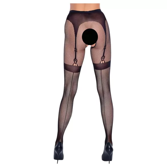 Cottelli Legwear - avojalka stay-up sukat - musta (S-L)