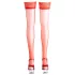 Cottelli - Satiinipintaiset stay-up-sukat - punainen - 4/L