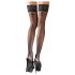 Cottelli - liljakuvioidut, raidalliset stay-up -sukat (musta) - 5