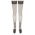 Cottelli - liljakuvioidut, raidalliset stay-up -sukat (musta) - 5