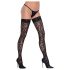 Cottelli Legwear - leopardikuvioiset stay-up sukat - musta - 3