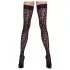 Cottelli Legwear - leopardikuvioiset stay-up sukat - musta - 5