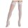 Cottelli – pitsiset, kukkakuvioiset stay-up -sukat (valkoinen) - 3/M-L