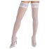 Cottelli – pitsiset, kukkakuvioiset stay-up -sukat (valkoinen) - 3/M-L