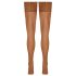 Cottelli – pitsiset, kukkakuvioiset stay-up -sukat (nude) - 3/M-L