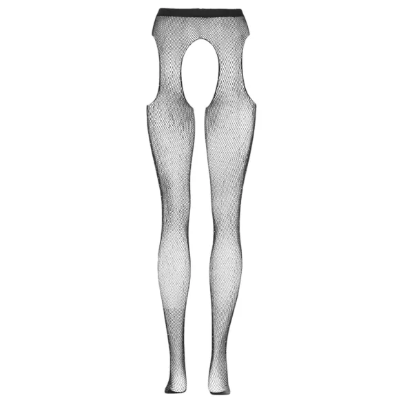 Cottelli Legwear - avojalkaiset kiiltävät sukkahousut - musta (S-L)