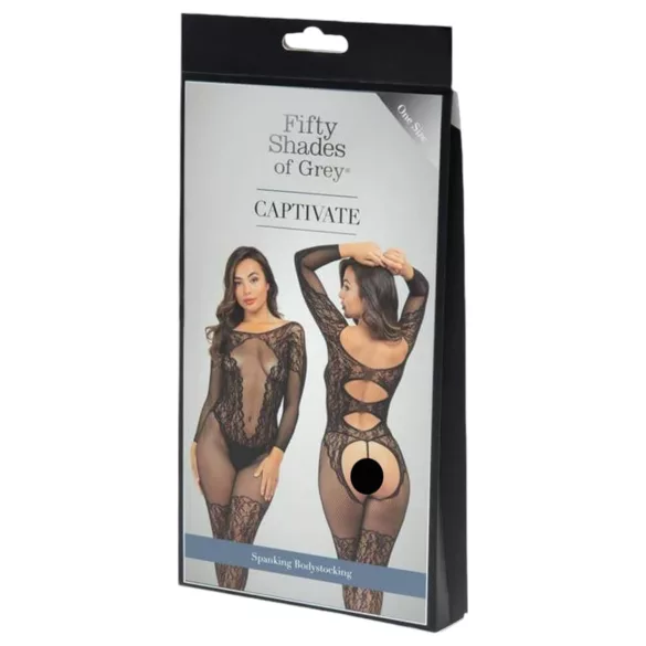 Fifty Shades of Grey - pitsibodystocking - avonainen - musta