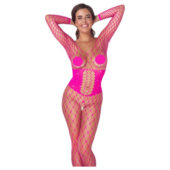 Cottelli - pinkki verkkokissapuku - S-L