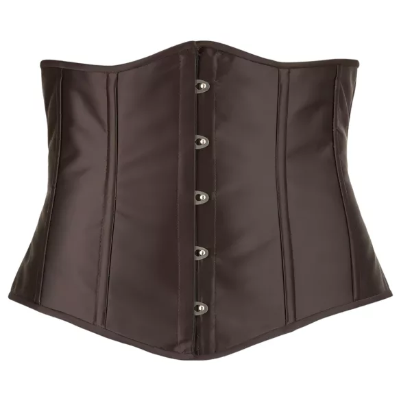 Cottelli Plus Size - satiininen vyötärökorsetti - musta - 2XL