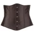 Cottelli Plus Size - satiininen vyötärökorsetti - musta - 2XL
