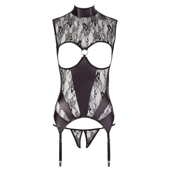 Abierta Fina - avoin pitsisetti - musta - M