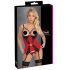 Cottelli - pitsinen push-up-setti (punainen) - M