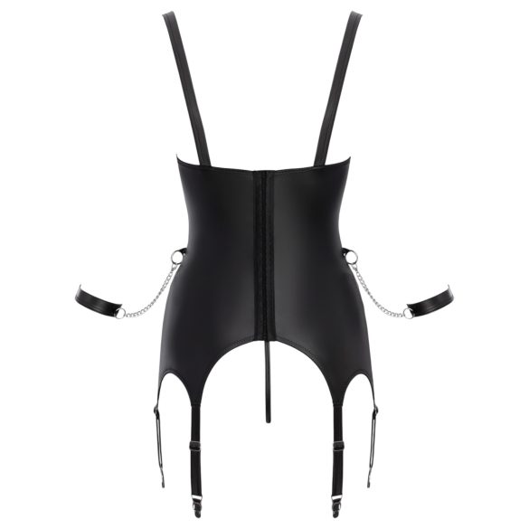 Cottelli - avoin rintaliivibondagesetti - musta - M