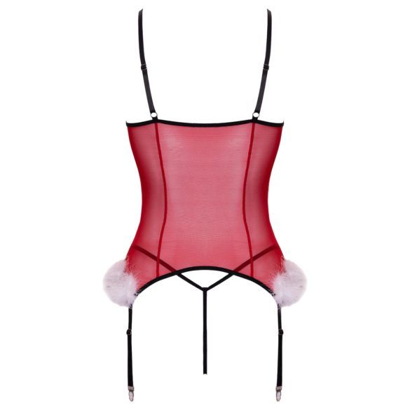 Cottelli - seksikäs jouluinen alusasusetti - punainen