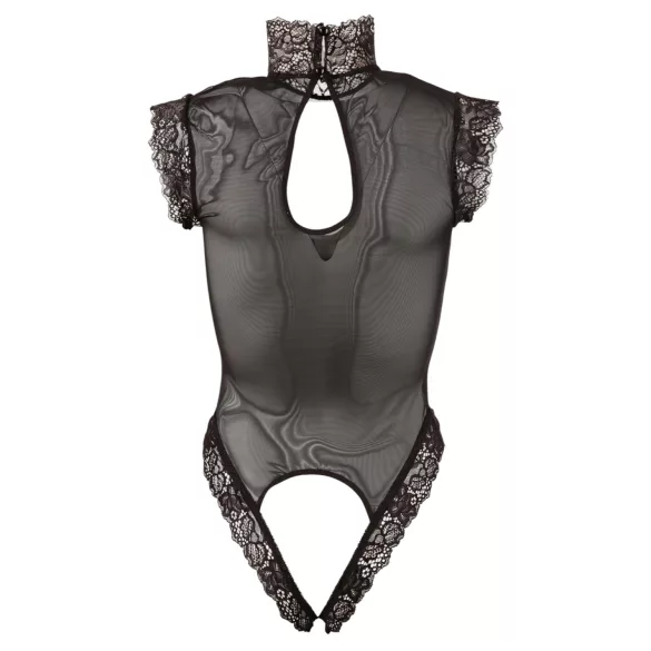 Abierta Fina - stringibody - avonainen etuosa - musta - M