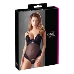 Cottelli - Säädettävä body - samettinen - musta - 80B/M